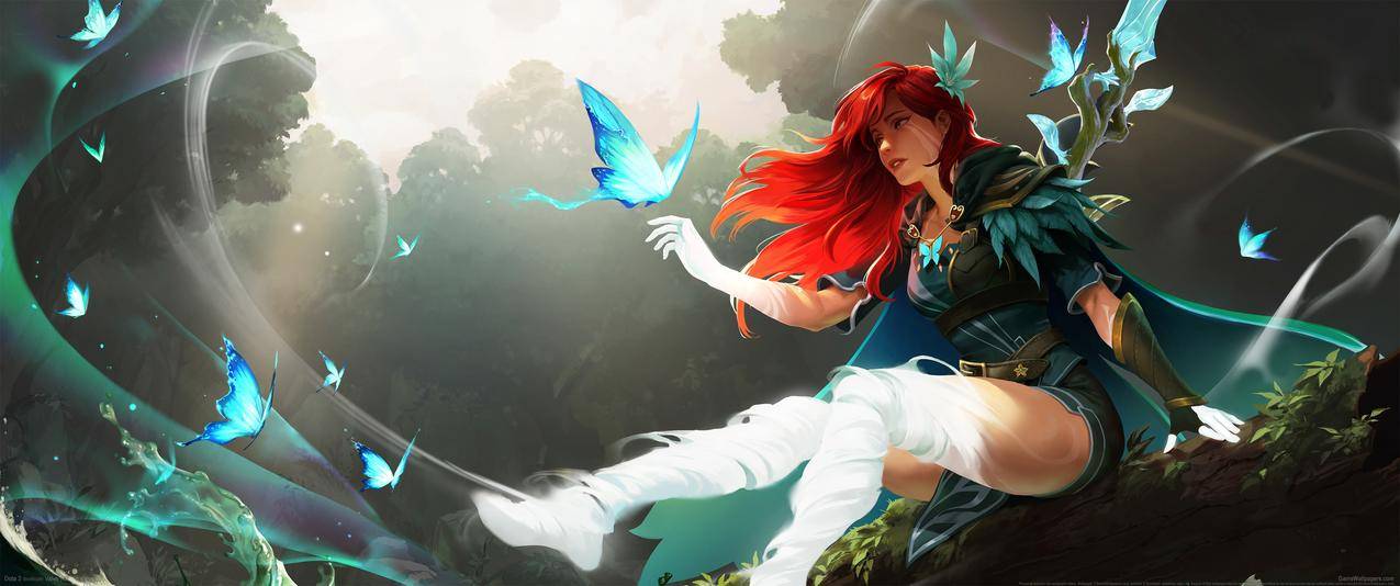 Dota2,刀塔2,美女人物3440x1440带鱼屏壁纸