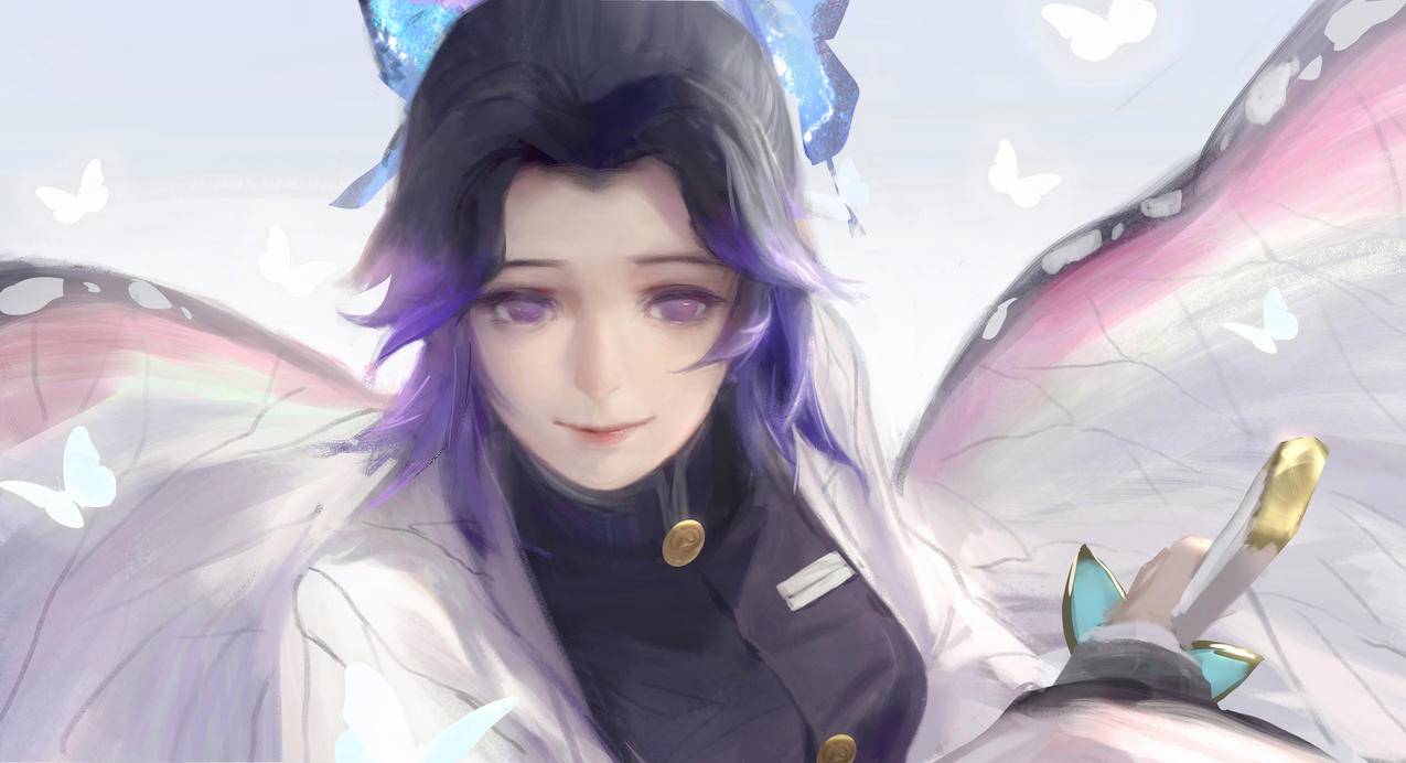 《鬼灭之刃Kochou,Shinobu》蝴蝶忍4K高清动漫壁纸
