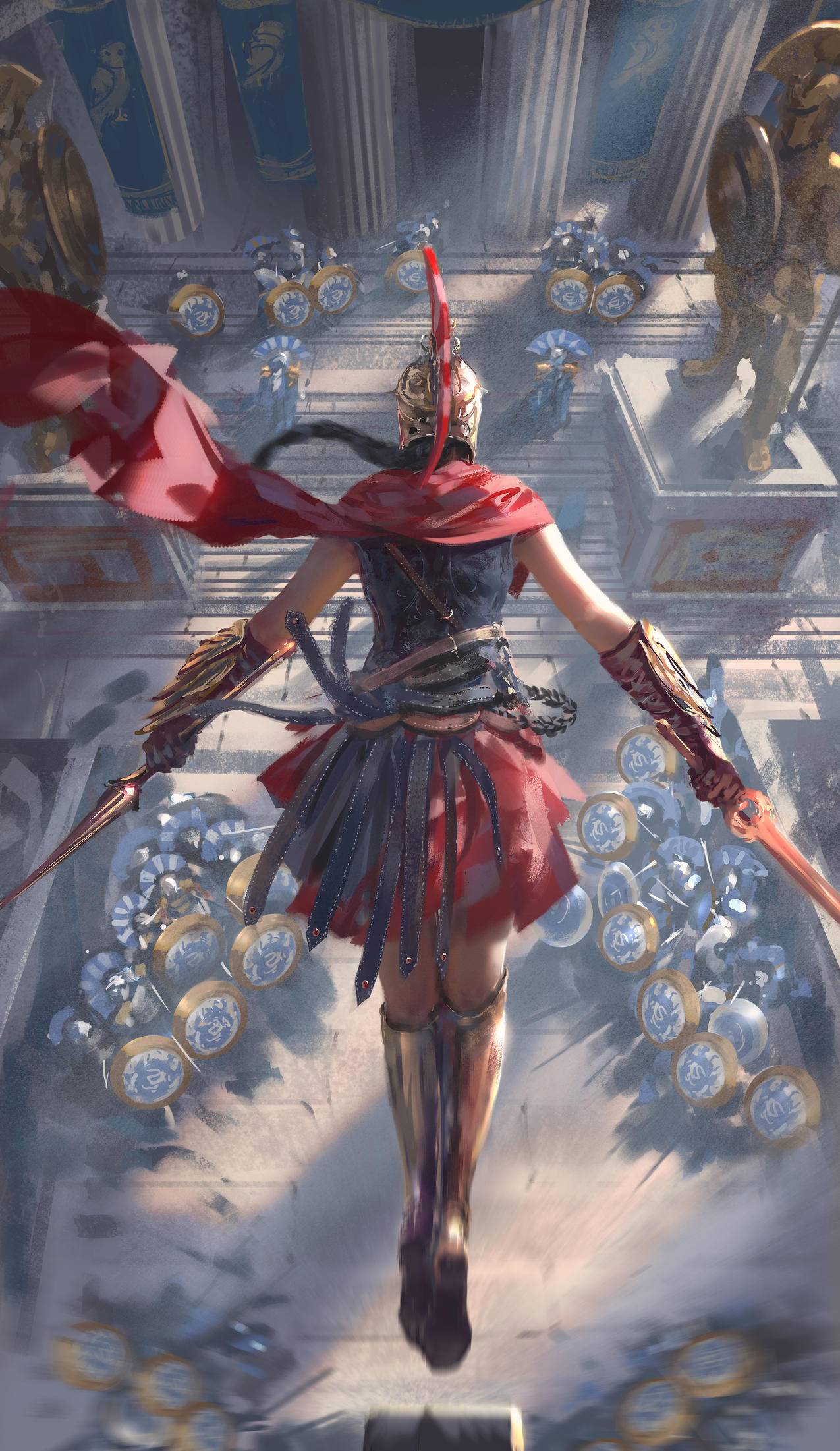 红色,士兵,宫殿,4K高清唯美动漫壁纸