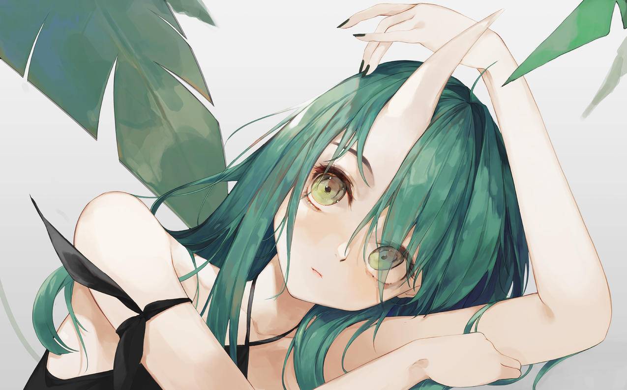 《明日方舟》星熊,可爱,叶子,4K高清动漫壁纸
