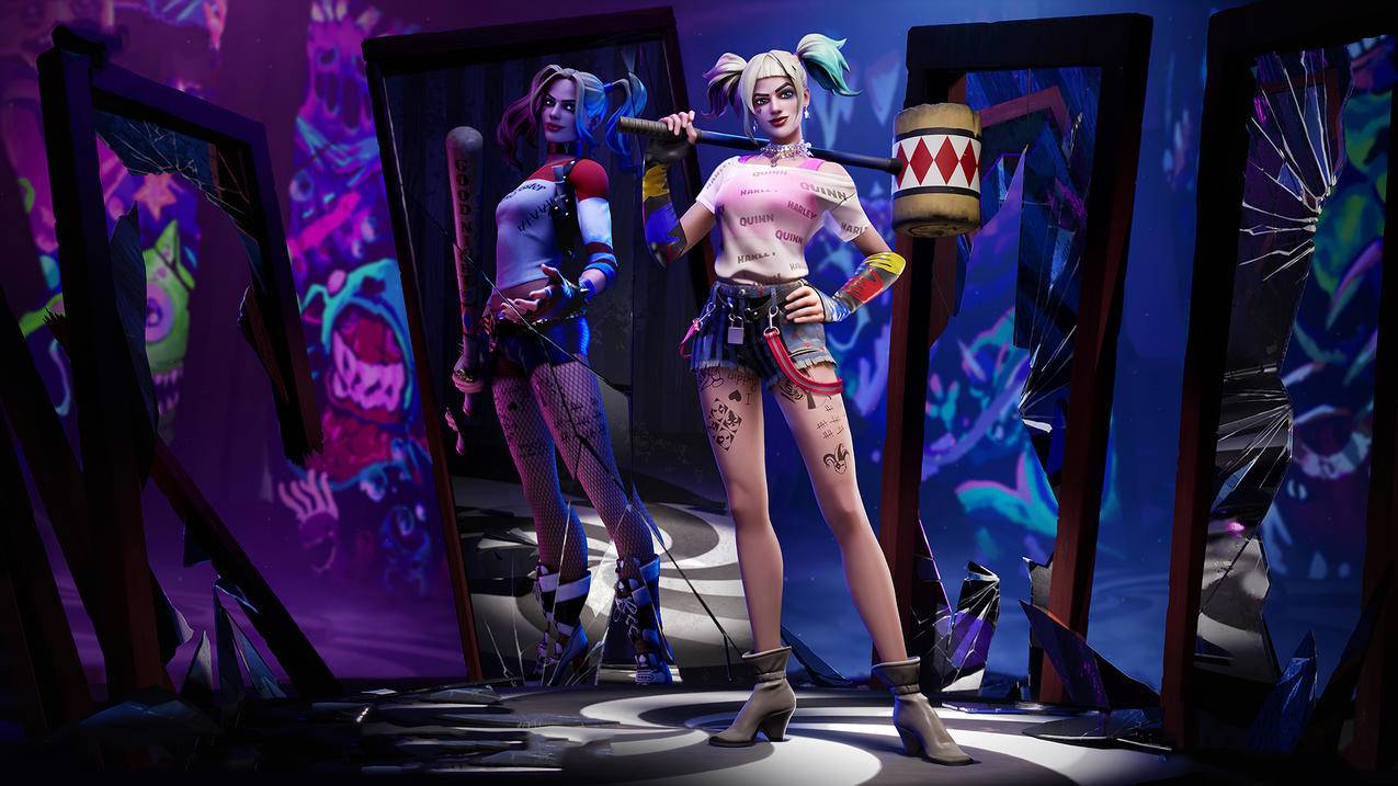 《堡垒之夜-Fortnite》,小丑女,镜子,4K高清壁纸