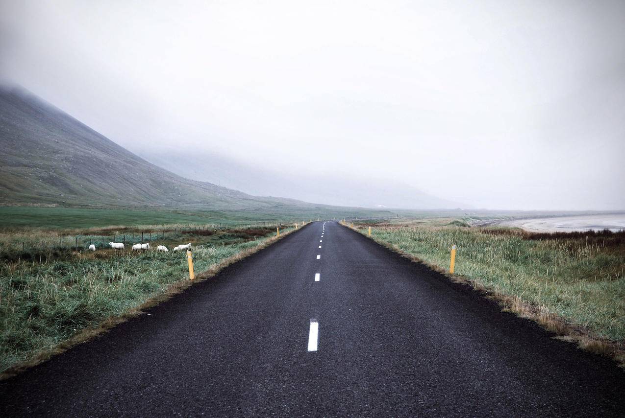 cc0可商用道路照片,黎明,风景,自然