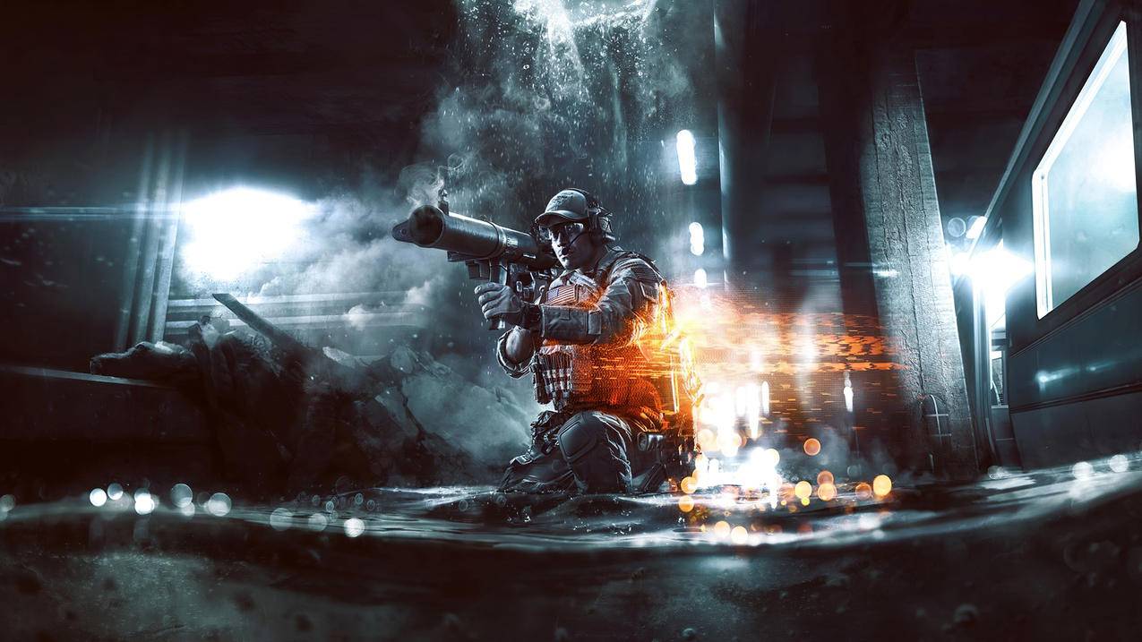 《战地4-battlefield4》水滴,伏击,橙光,4K高清壁纸