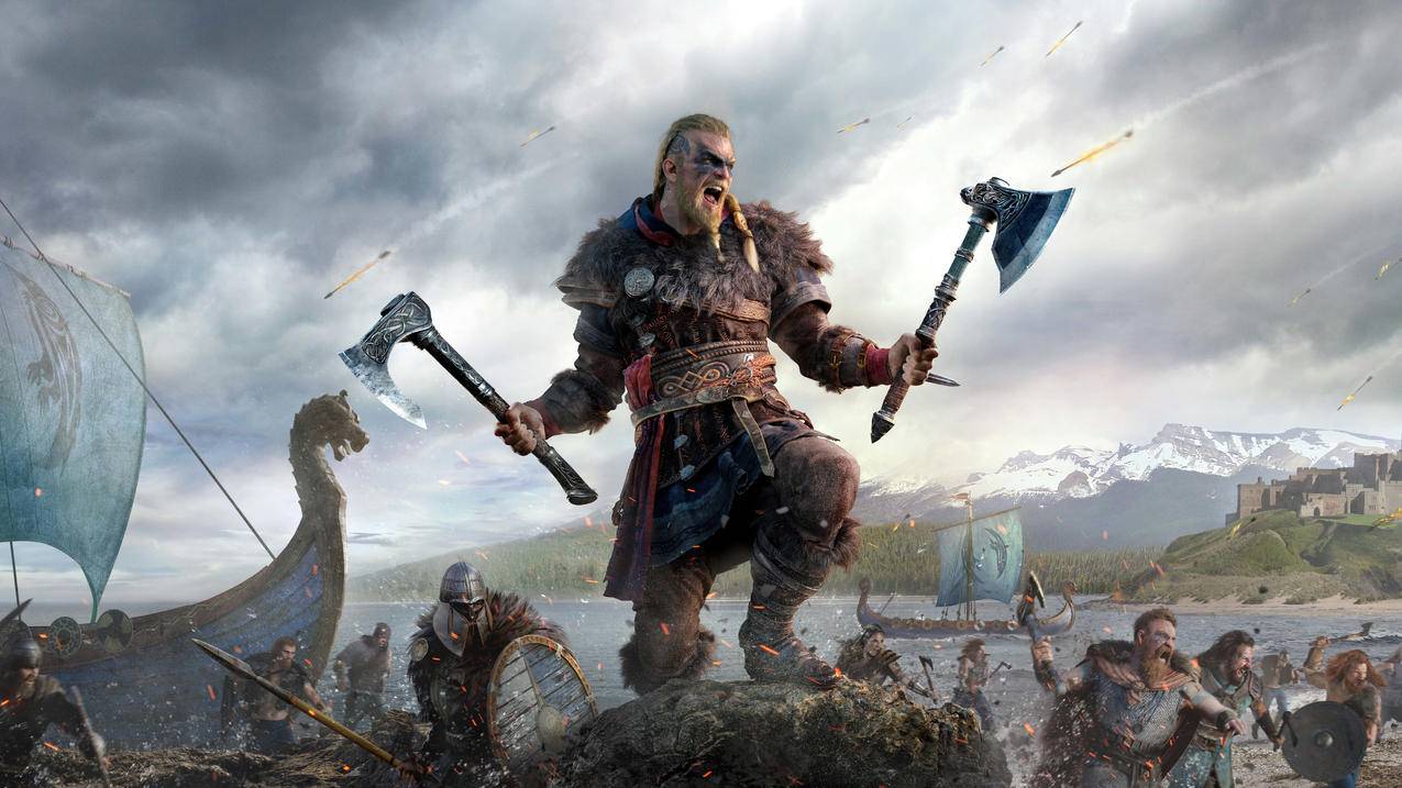 2020《刺客信条：英灵殿（Assassin,Creed,Valhalla）》维京战士艾沃尔,4K游戏高清壁纸