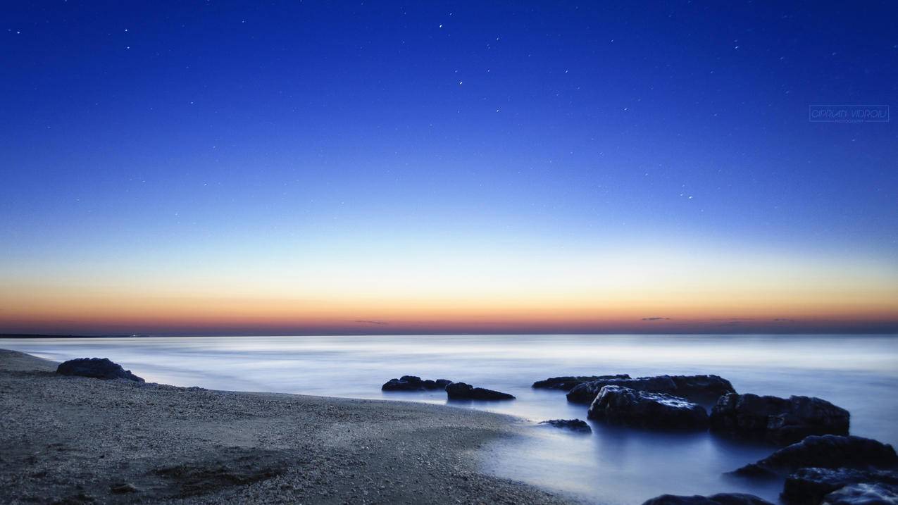 日出海滩4K风景壁纸