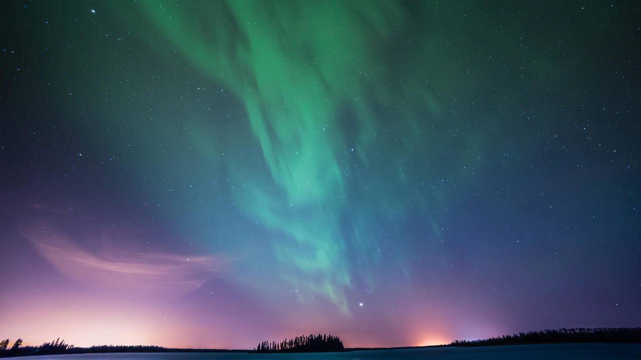 北极光,星空,夜景,4k风景壁纸