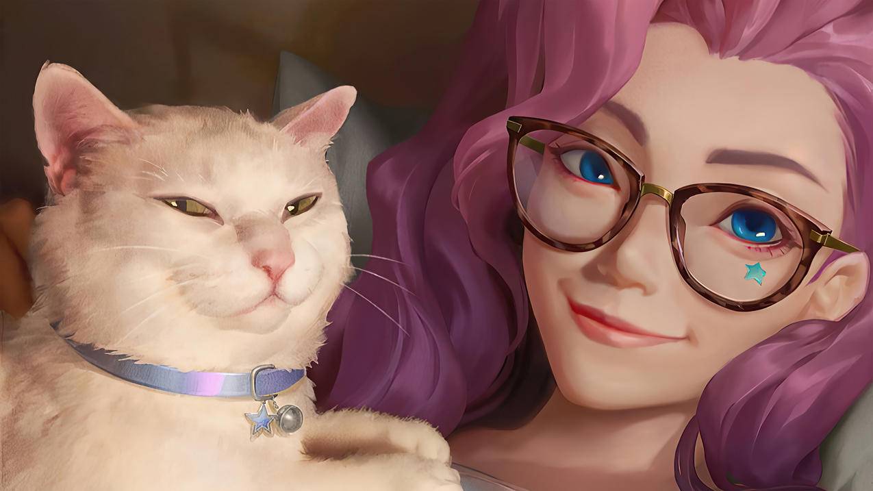《LOL英雄联盟》KDA,The,Baddest,萨勒芬妮,猫,4k超清图片