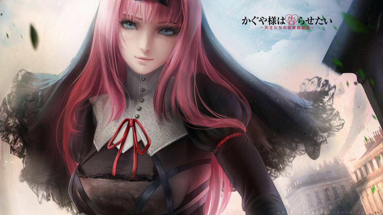 《天才们的恋爱头脑战》Older,Chika,Fujiwara美女插画,4K游戏高清壁纸