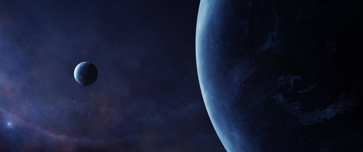 星球太空风景3440x1440壁纸