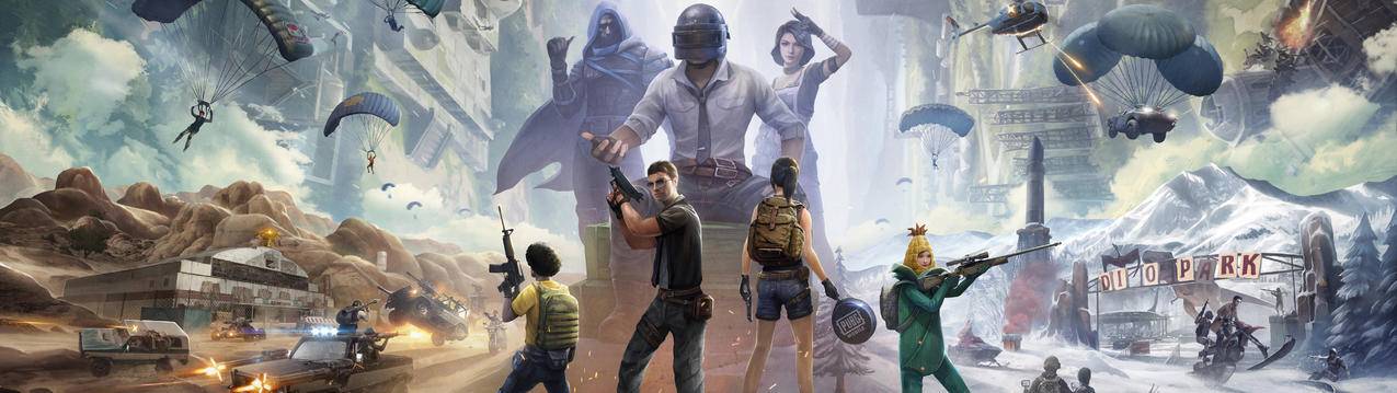 pubg绝地求生和平精英,吃鸡5120x1440双屏游戏壁纸