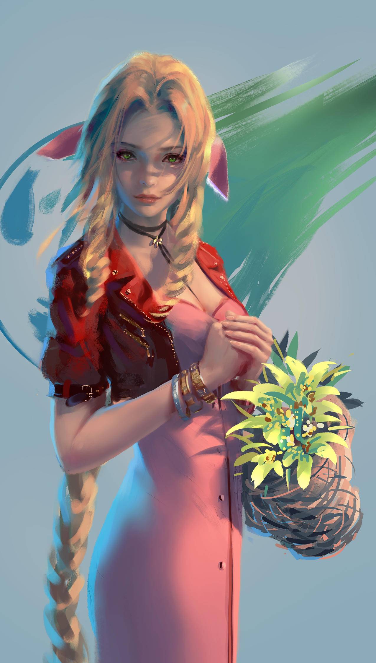 《最终幻想》女孩,金发,4K高清唯美动漫壁纸
