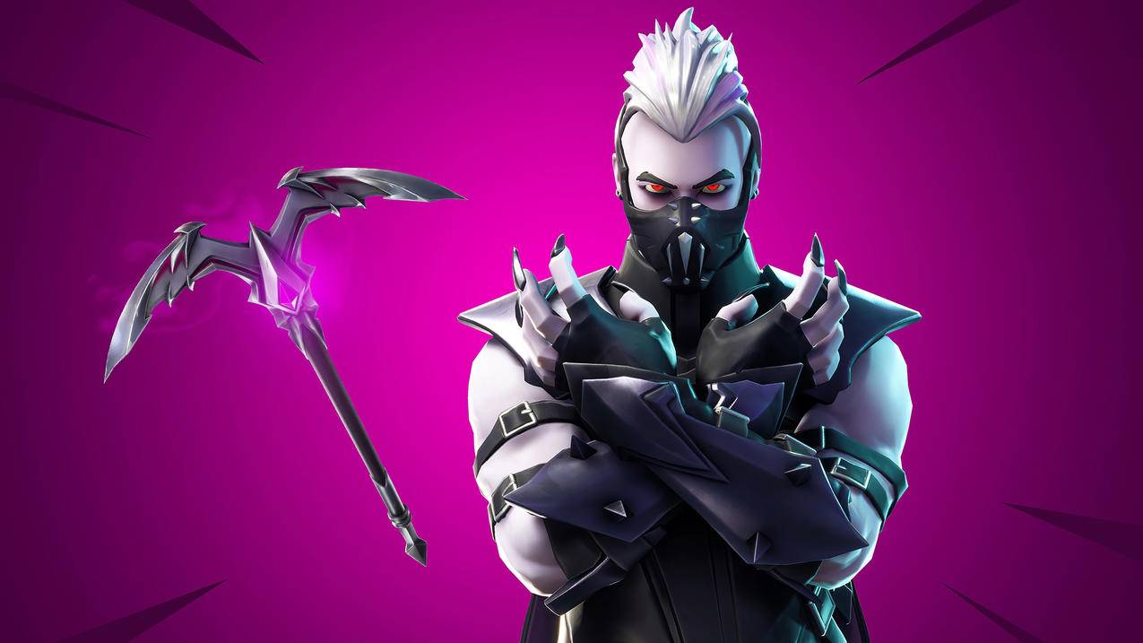 《Fortnite堡垒之夜》白发,黑指甲,4K游戏图片
