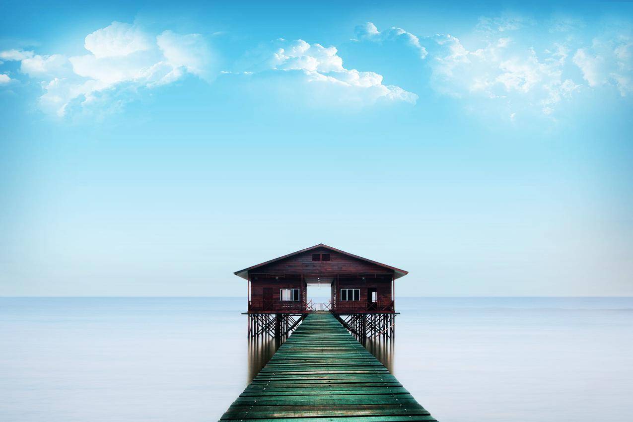 海,天,水,云可商用高清大图