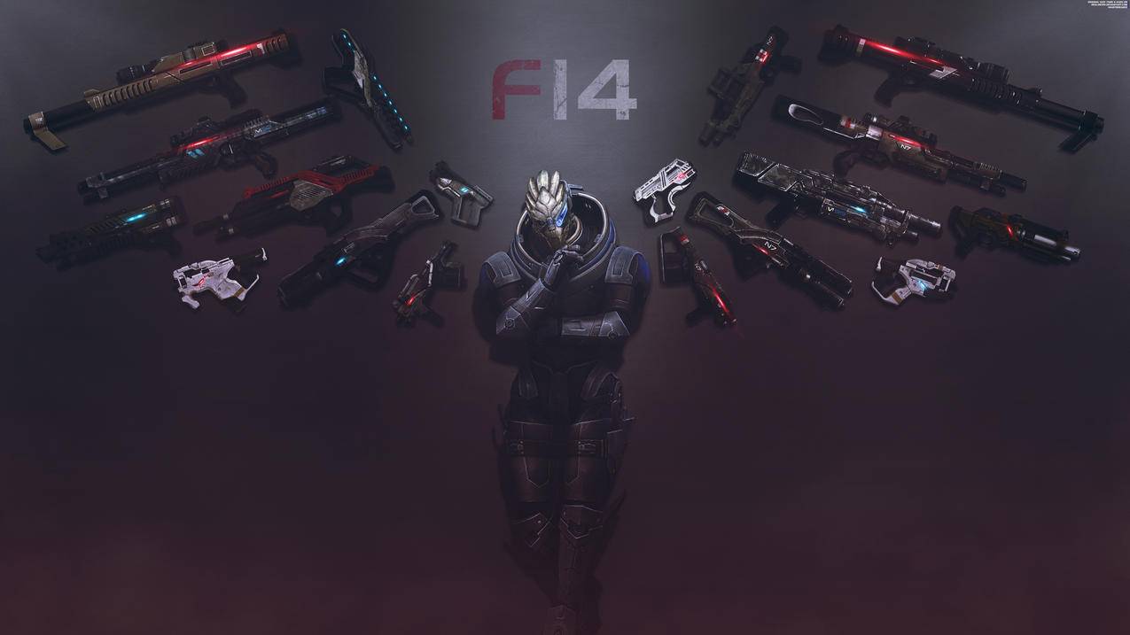 《质量效应2(mass,effect,2)》枪,4K高清壁纸