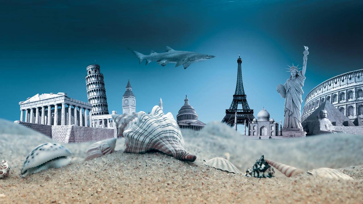 海洋,水下,贝壳,旅游,海洋世界,4K壁纸