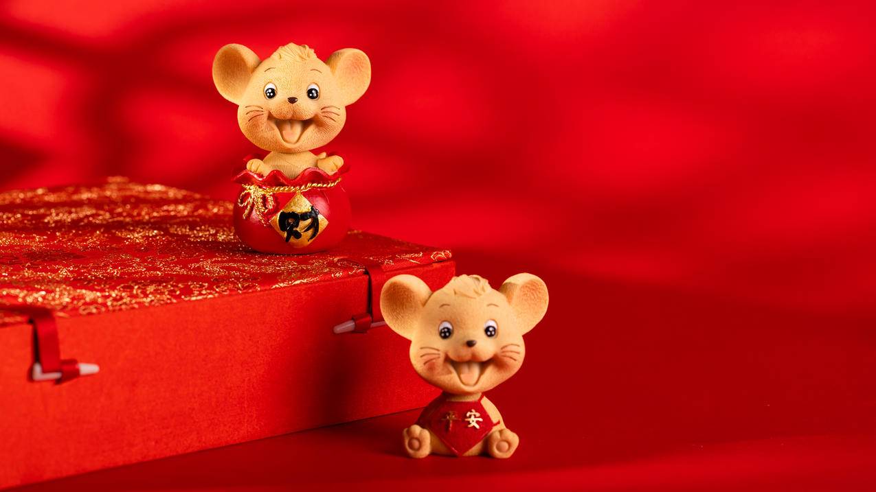 小金鼠2020年鼠年新年4k高清壁纸3840x2160