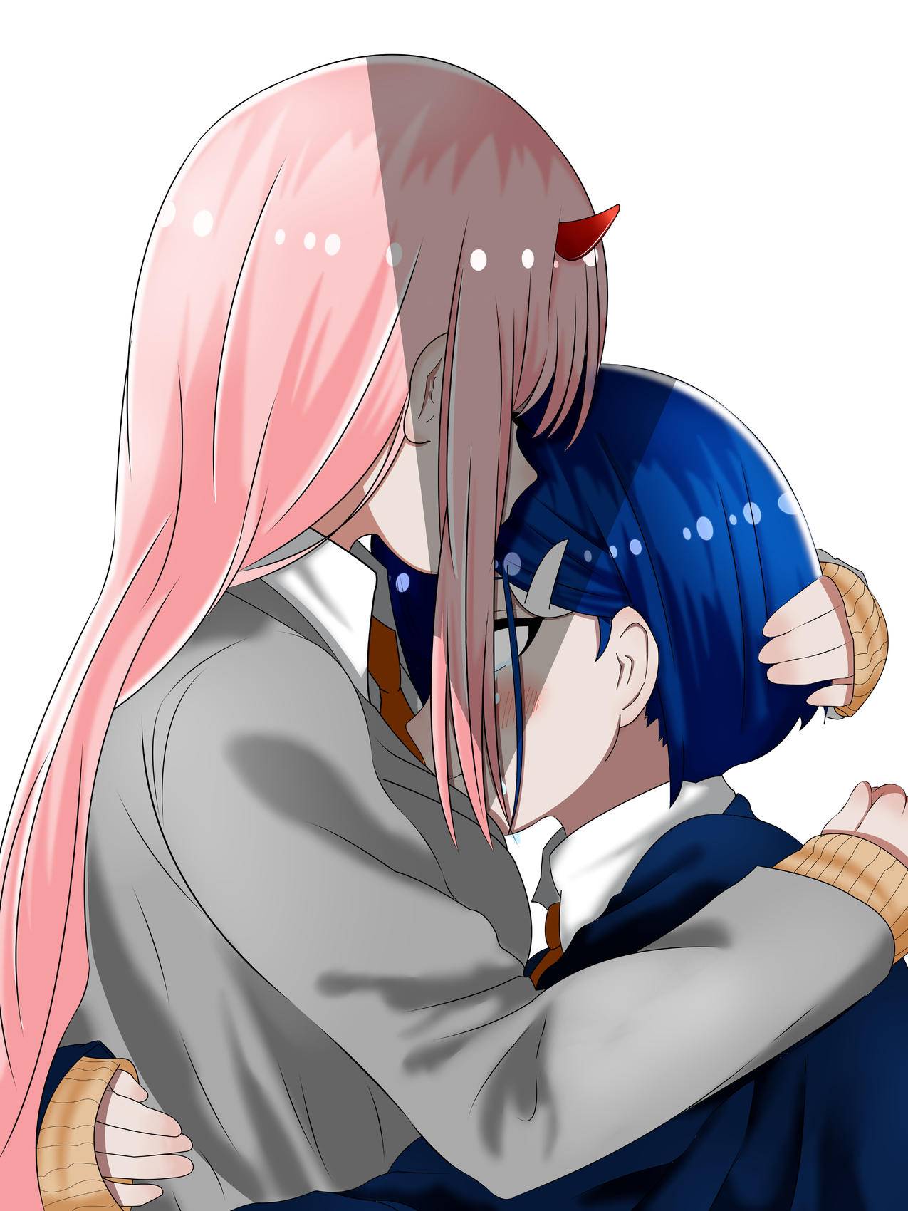 《DARLING,in,the,FRANXX》02,莓,拥抱,4K高清动漫壁纸