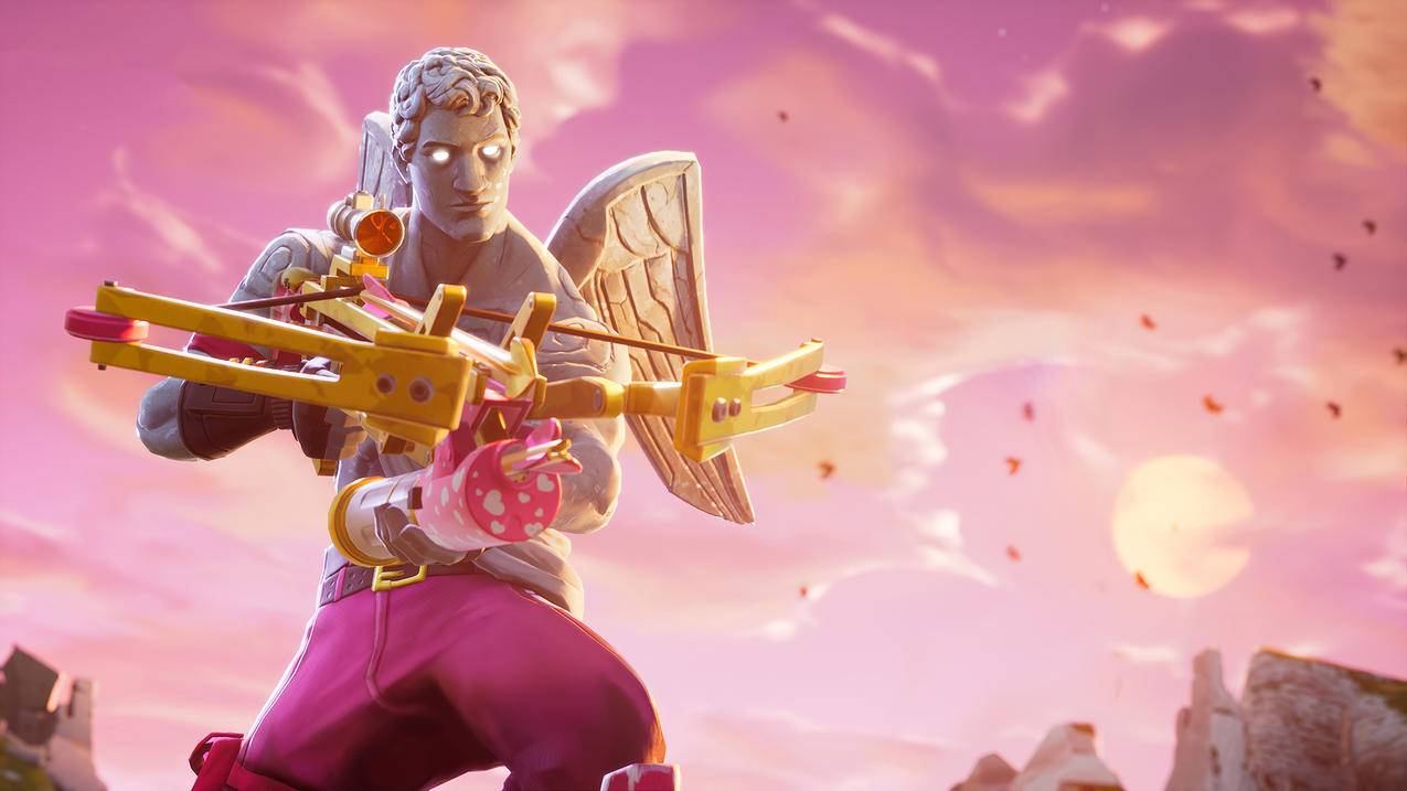 《堡垒之夜-Fortnite》粉,翅膀,弓箭,4K高清壁纸