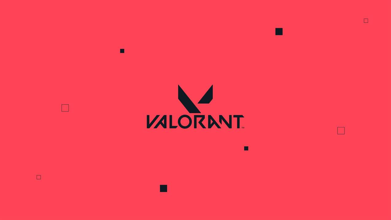 拳头FPS2020《Valorant》粉黑logo,4K游戏高清壁纸