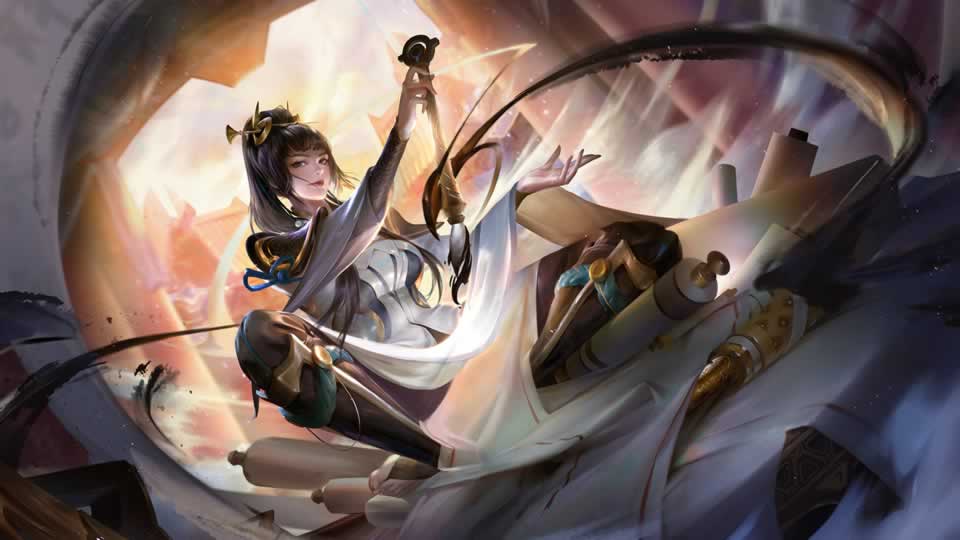 上官婉儿-惊鸿之笔王者荣耀高清游戏壁纸免费下载(图1)