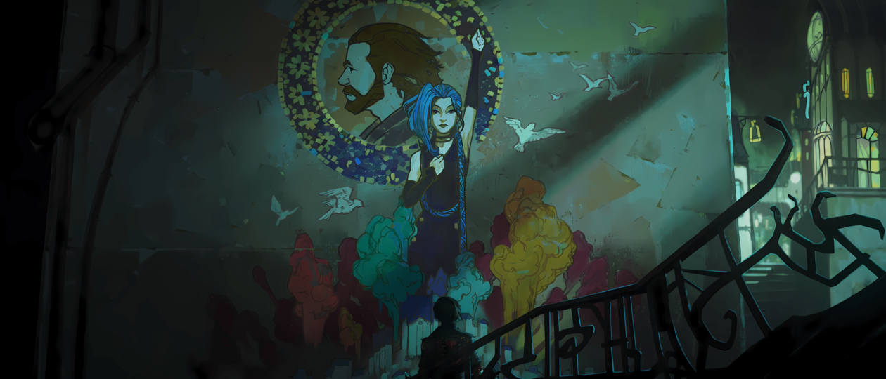《英雄联盟》双城之战电视剧绘画街头艺术4K壁纸.png